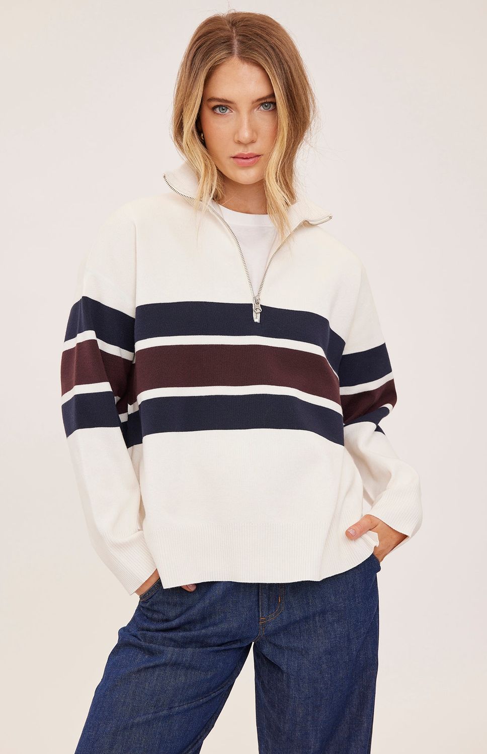 Gentle Fawn / Idris Striped Sweater / Cream Stripe