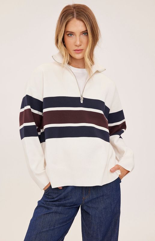 Gentle Fawn / Idris Striped Sweater / Cream Stripe