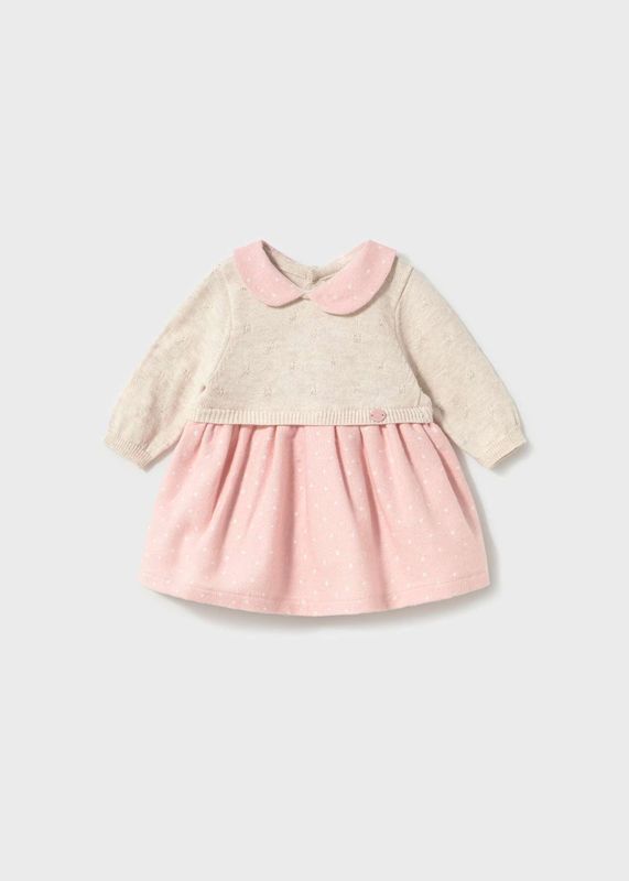 Mayoral / 2801 Newborn Knit Dress / Baby Rose