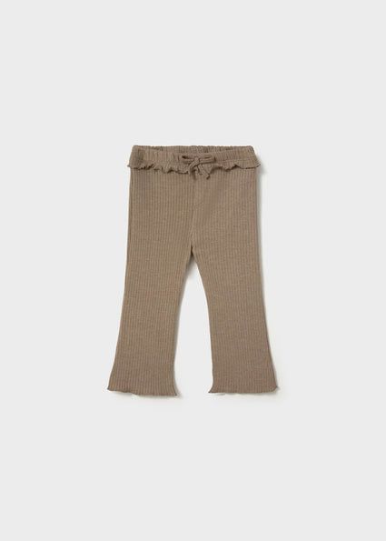 Mayoral / 2709 Infant Ribbed Flare Leggings / Cocoa
