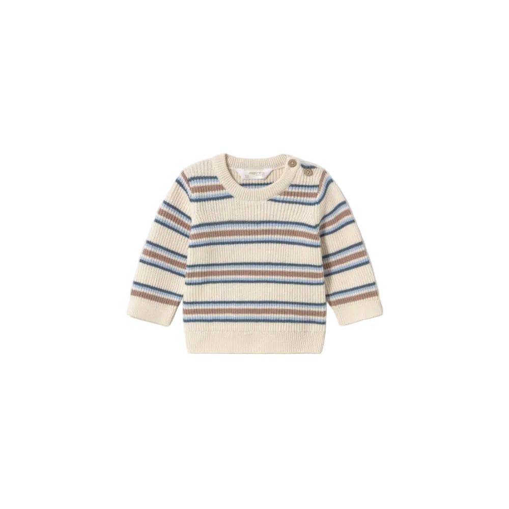 Mayoral / 2305 Newborn Striped Knit Sweater / Ceramic