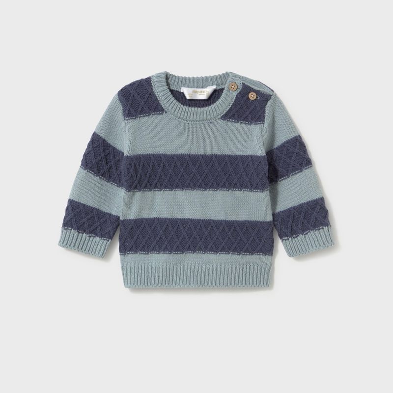 Mayoral / 2305 Newborn Striped Knit Sweater / Blue