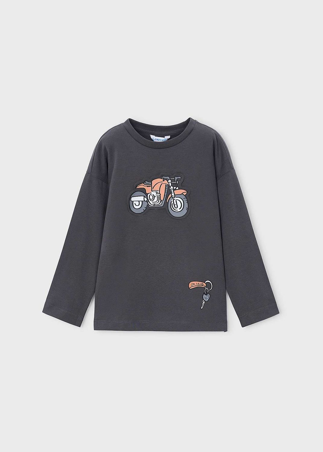 Mayoral / 4009 Boys Motorcycle LS Shirt / Blackboard