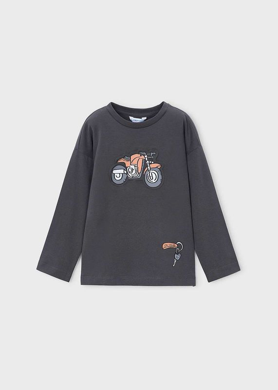 Mayoral / 4009 Boys Motorcycle LS Shirt / Blackboard