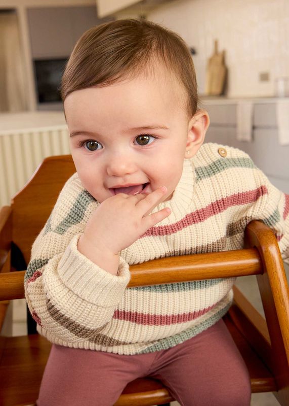 Mayoral / 2367 Infant Stripe Sweater / Cream