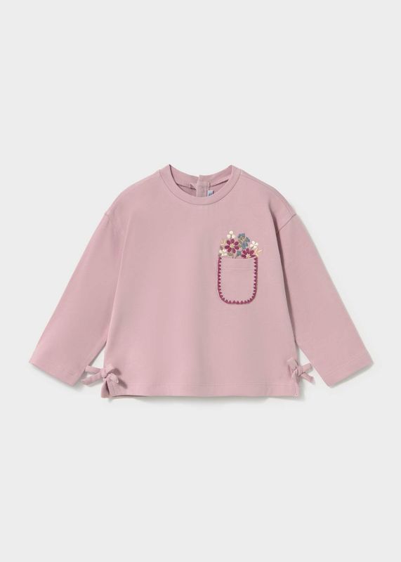 Mayoral / 2087 Infant Bow LS Shirt / Mallow