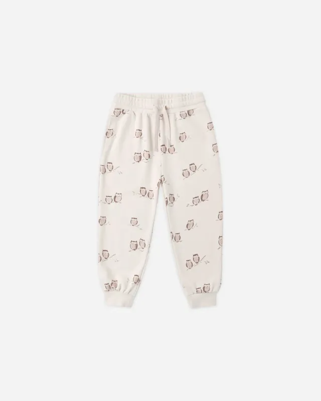 Rylee + Cru / Girls Jogger Sweatpant / Owls