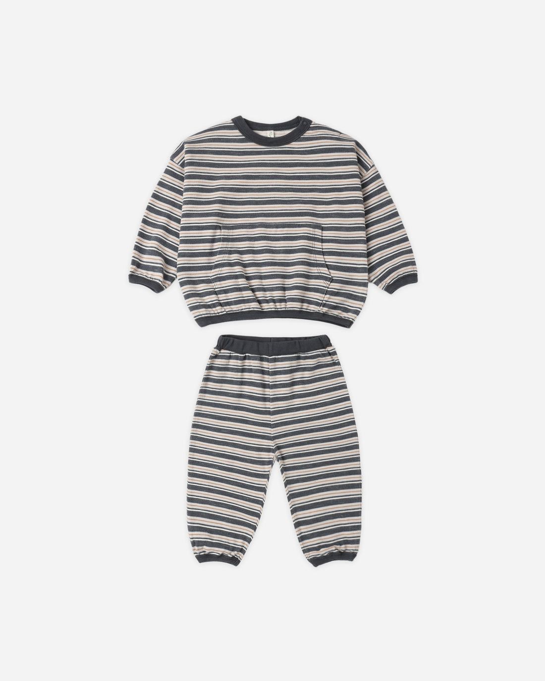 Rylee + Cru / Infant Relaxed Set / Blue Stripe