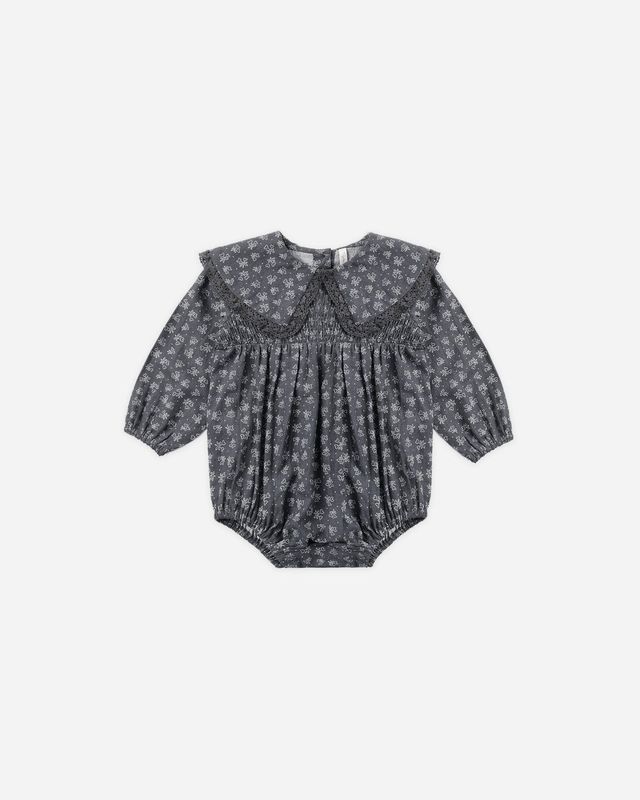 Rylee + Cru / Infant Fern Romper / Heart Ditsy