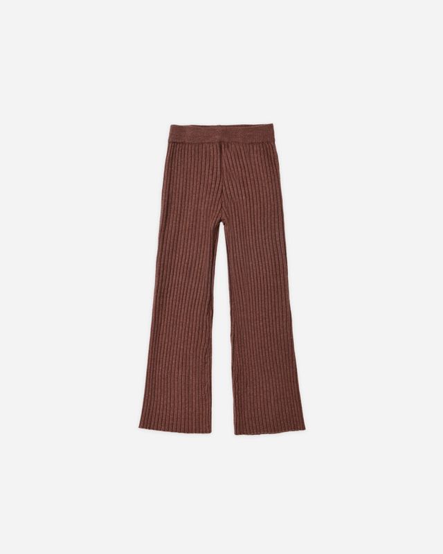 Rylee + Cru / Girls Flare Rib Pant / Mulberry