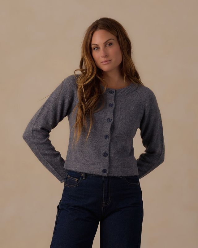Rylee + Cru / Women's Fuzzy Cardigan Midnight