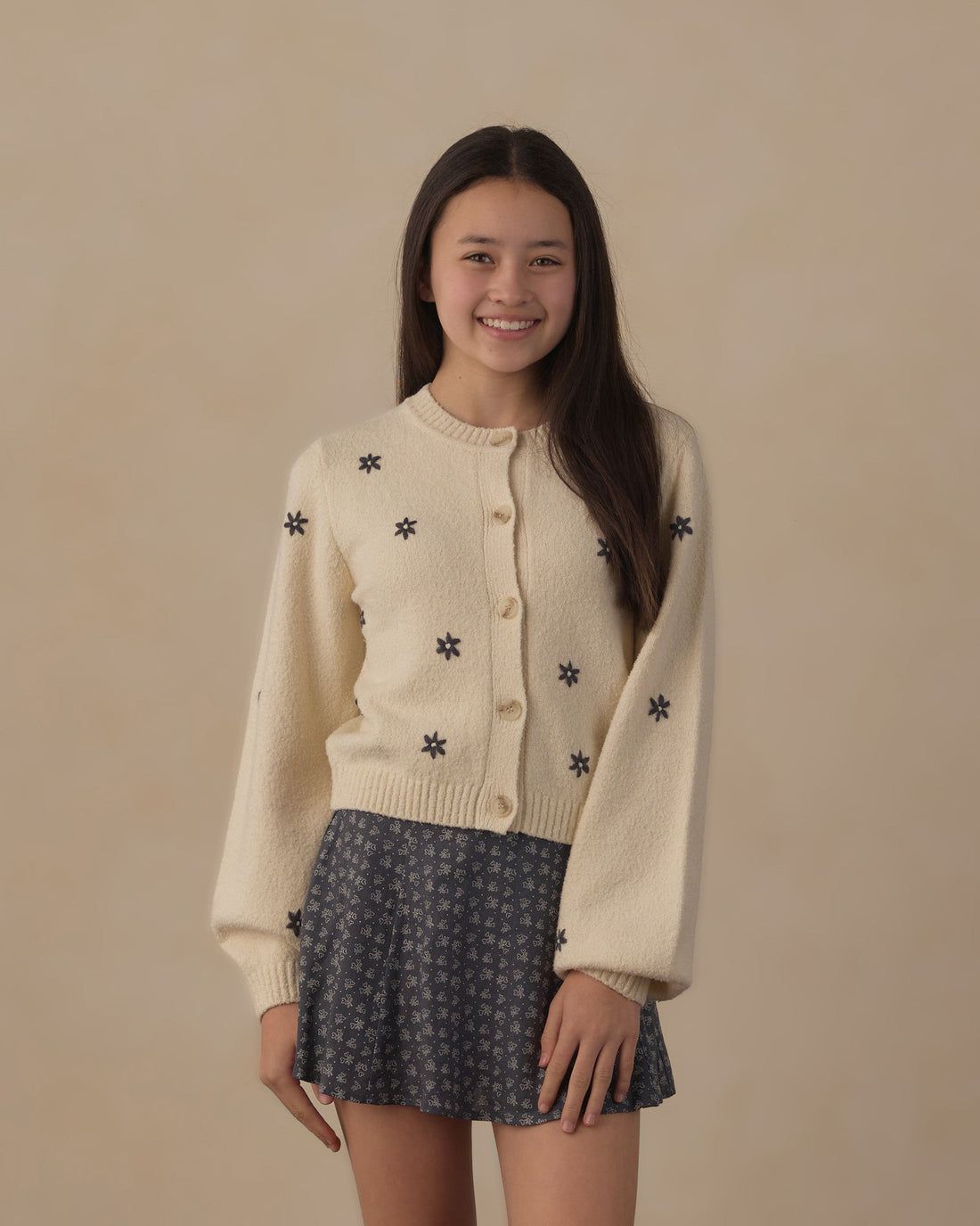 Rylee + Cru / Teen Cheyenne Cardigan / Midnight Daisies