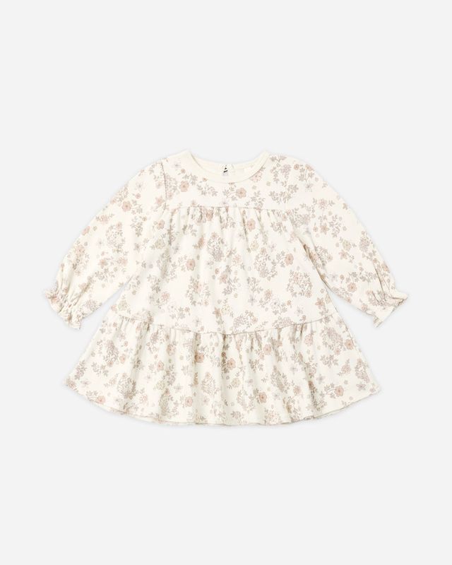 Quincy Mae / Infant Tiered Jersey Dress / Floral Vine