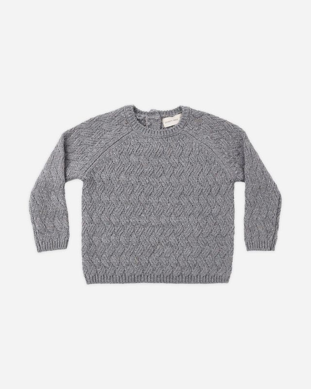 Quincy Mae / Infant Knit Sweater / Heathered Slate