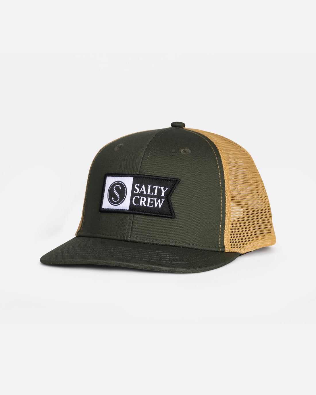 Salty Crew / Pinnacle Boys Retro Trucker Hat / Green/Gold