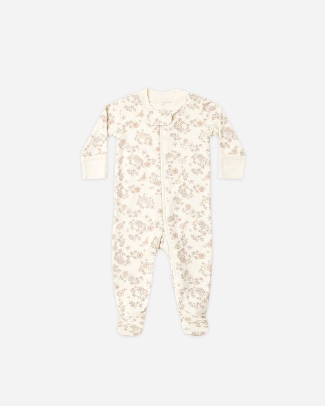 Quincy Mae / Zip Long Sleeve Sleeper Footie / Floral Vine