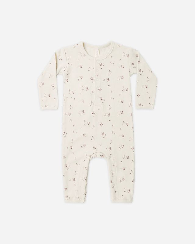 Quincy Mae / Ribbed Baby Jumpsuit / Fall Ditsy