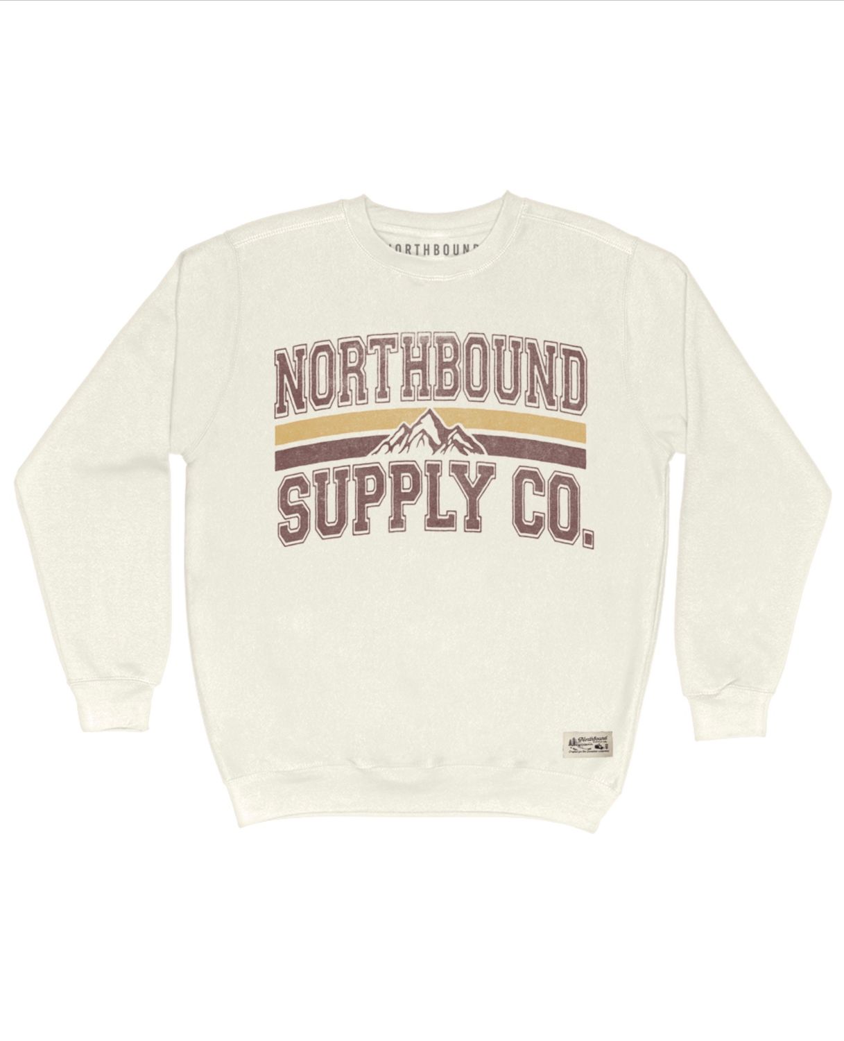 Northbound / Stripes Crewneck Fleece / Sand