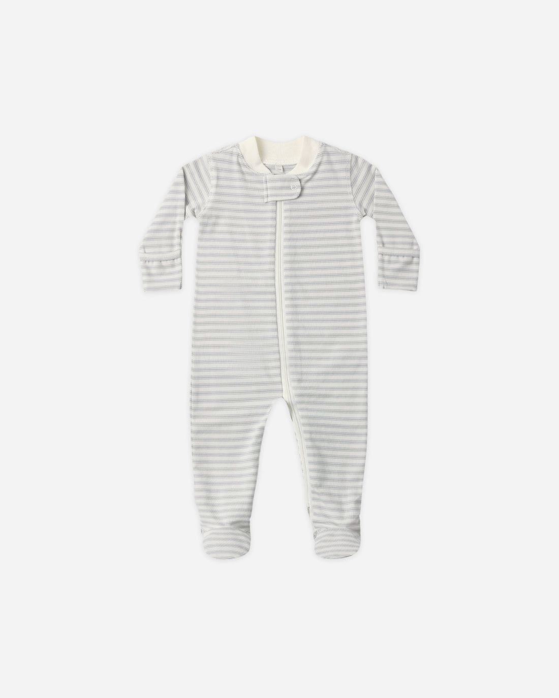 Quincy Mae / Zip Long Sleeve Sleeper Footie / Cloud Stripe