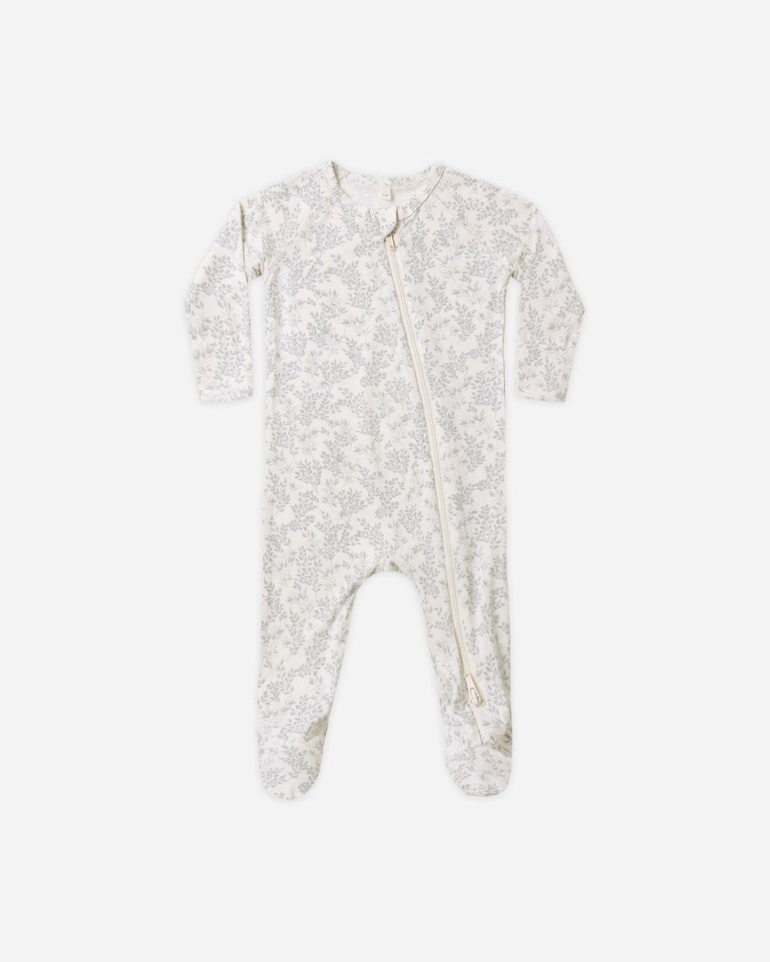 Quincy Mae / Bamboo Zip Footie / Cloud Floral