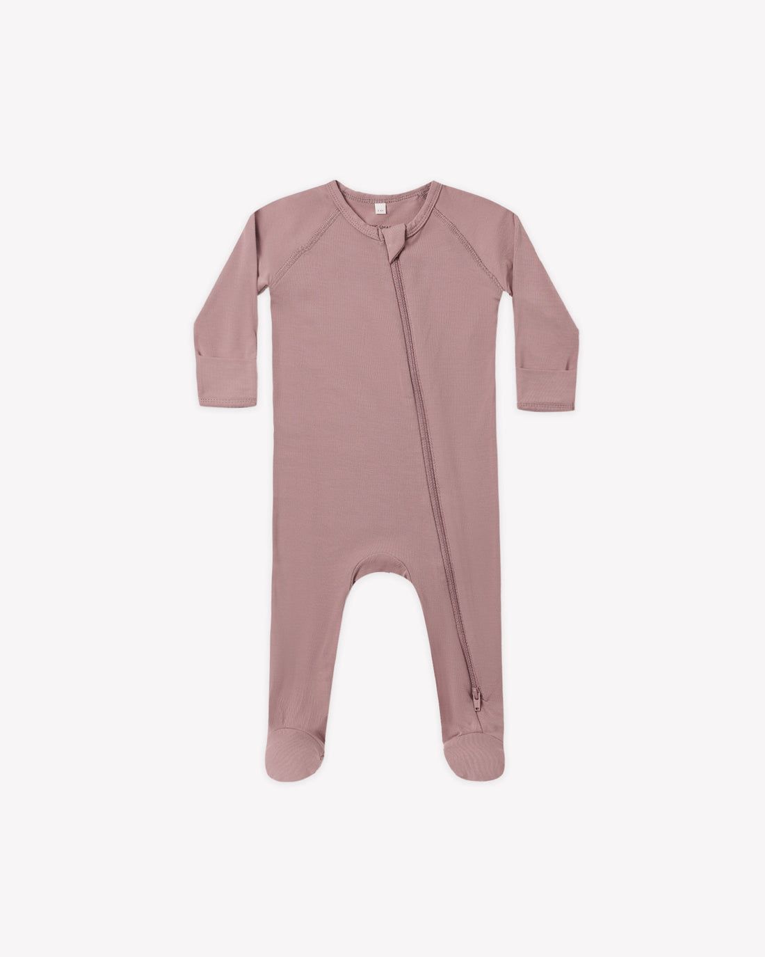 Quincy Mae / Bamboo Zip Footie / Mulberry