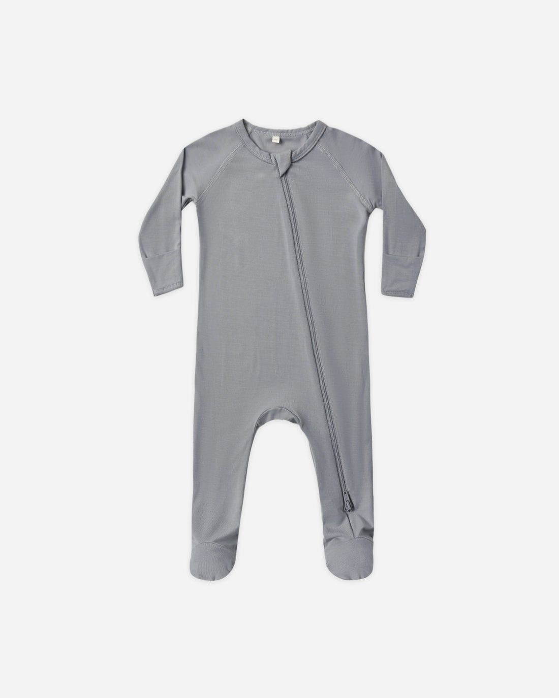 Quincy Mae / Bamboo Zip Footie / Slate