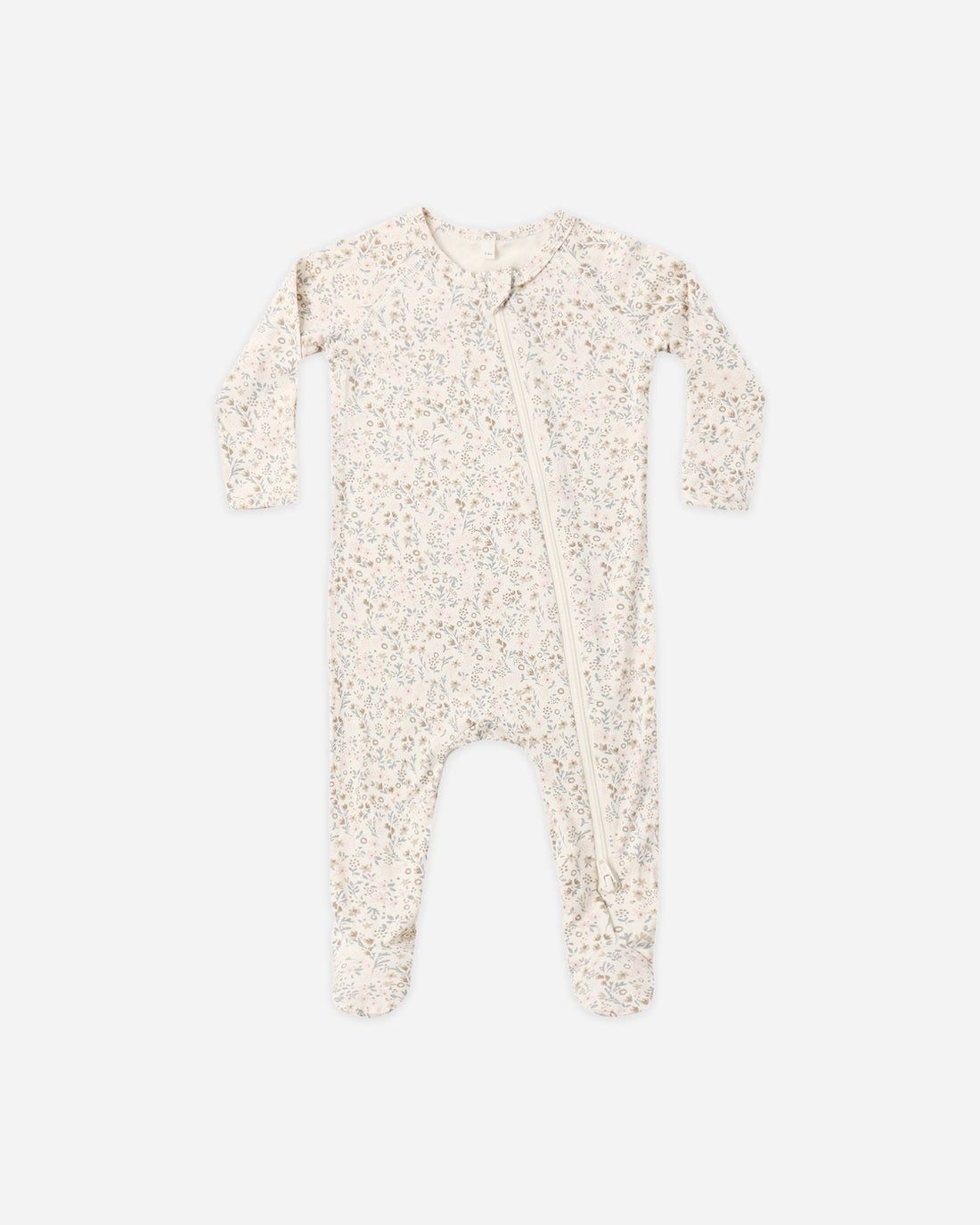 Quincy Mae / Bamboo Zip Footie / Bloom