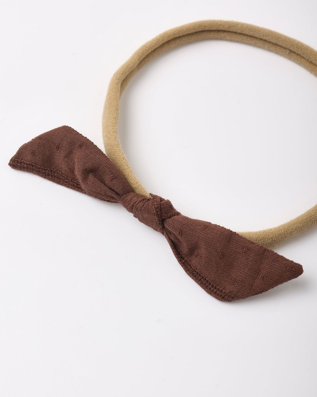 Quincy Mae / Infant Little Knot Headband / Mulberry/Beige