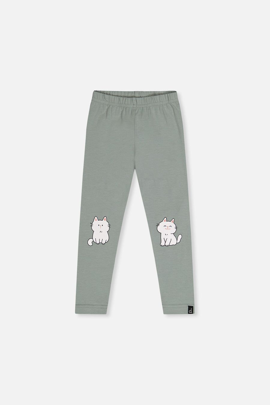 Deux par Deux / Girls Organic Cotton Leggings / Chinois Green