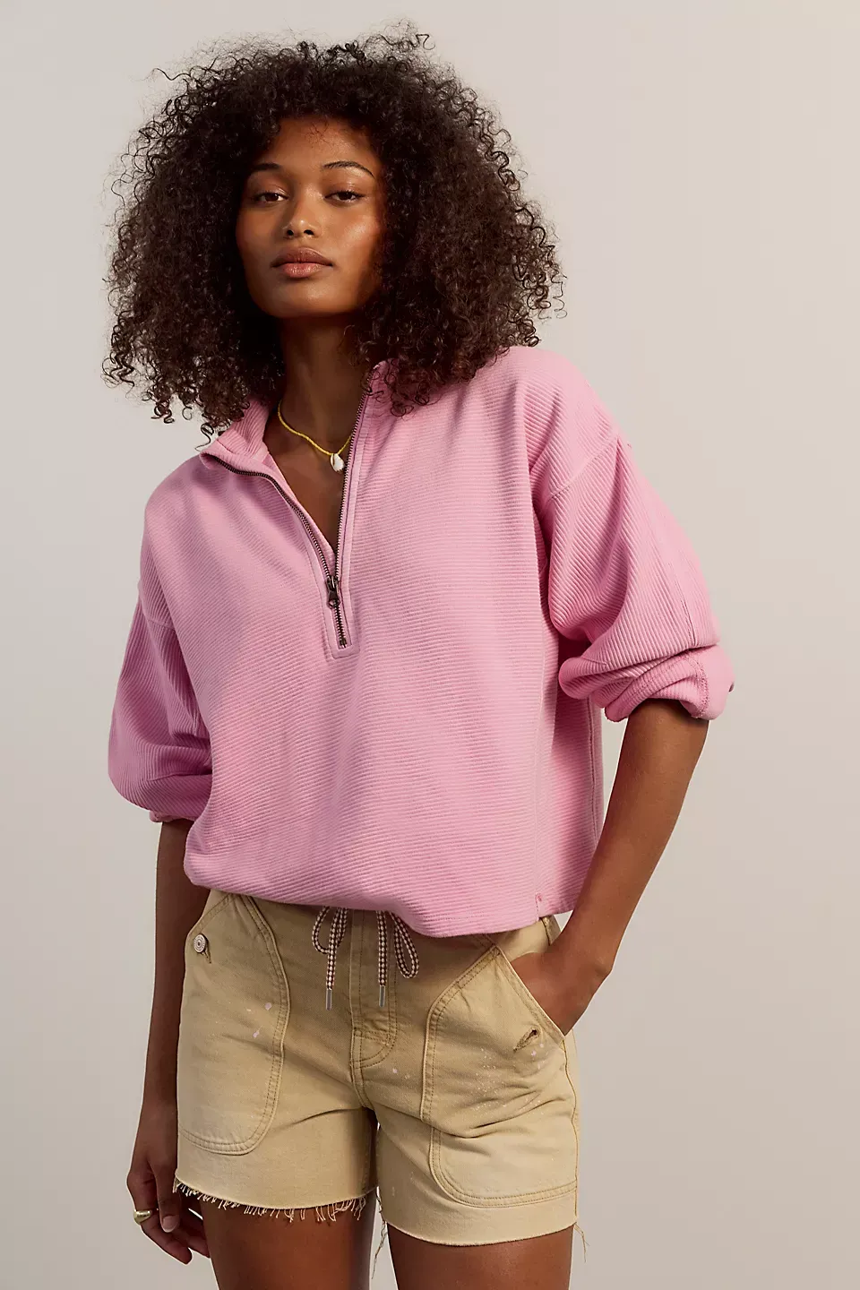 Celeste Quarterzip/ Hummingbird Pink