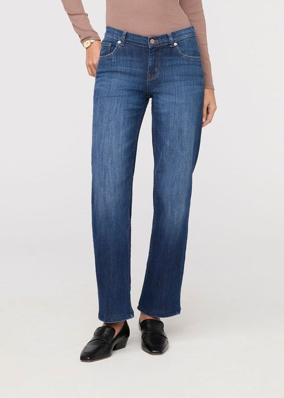 DUER / Performance Denim Mid Rise Straight / Blue Cascade