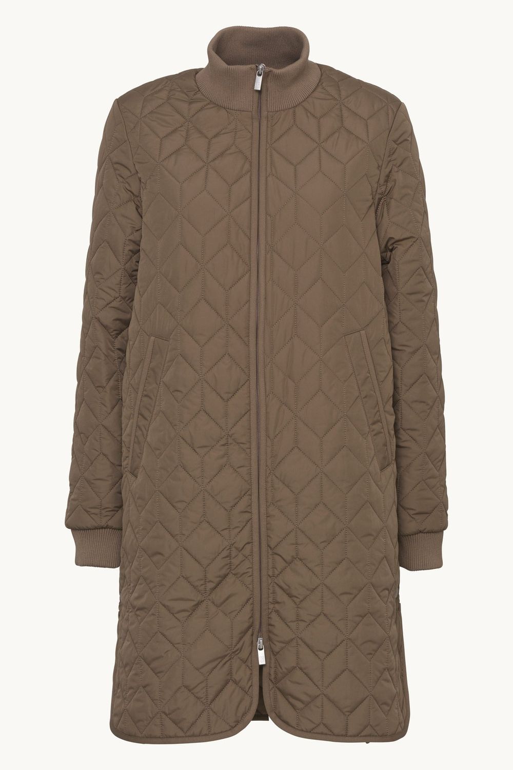 Ilse Jacobsen / Long Quilted Jacket / Mud