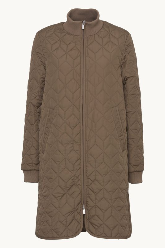 Ilse Jacobsen / Long Quilted Jacket / Mud