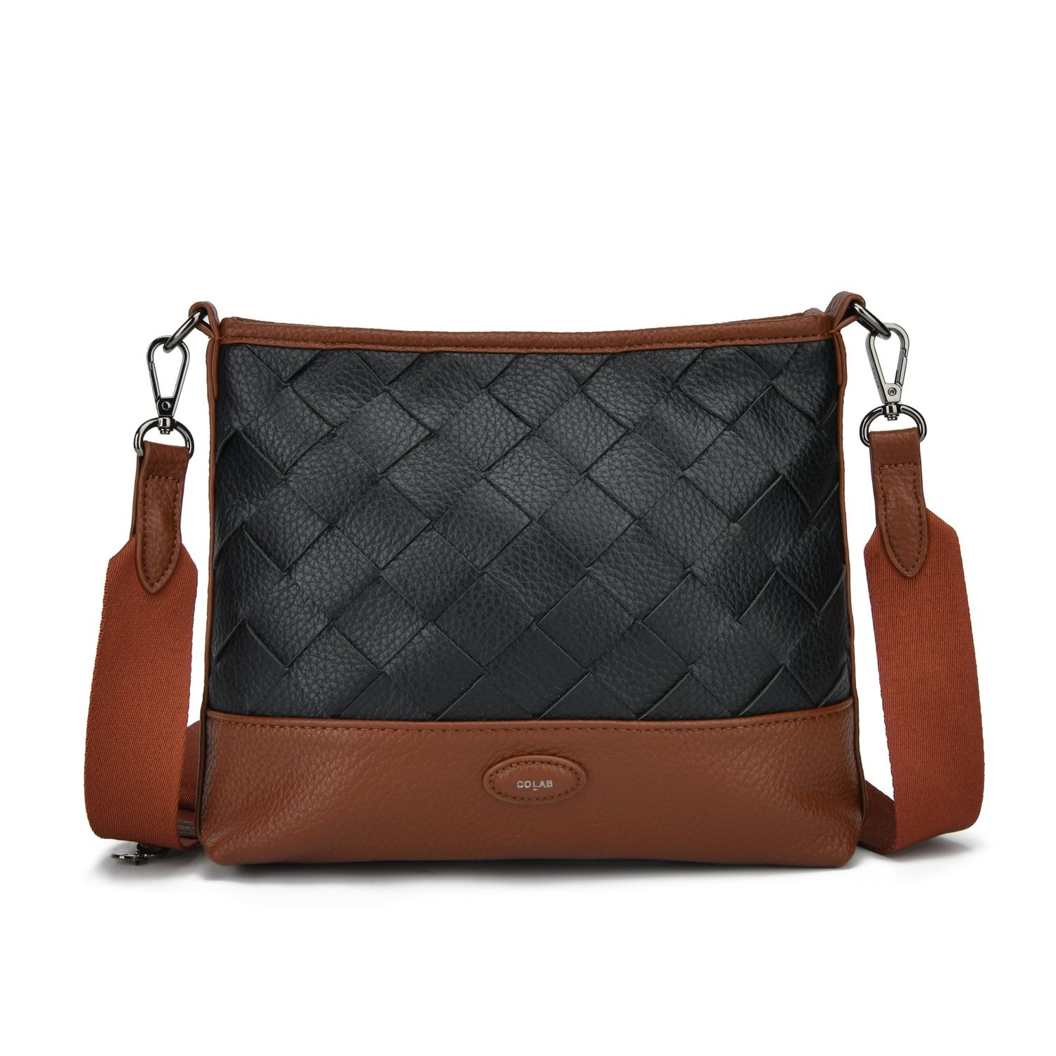 Co-Lab / 7585 / “Natasha” Woven Crossbody / Black