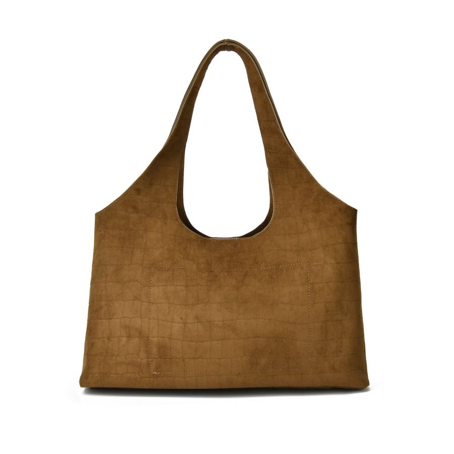 Co-Lab / 7563 / The “Mioya” Hobo Bag / Crocodile Suede