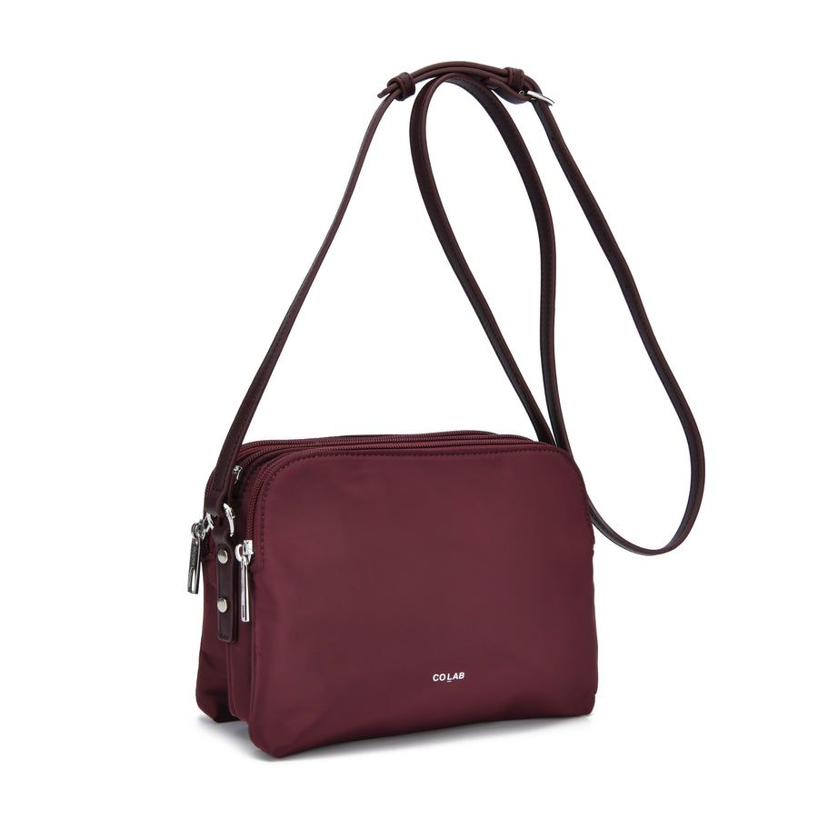 Co-Lab / 7509 / The “Micah” Nylon Crossbody / Blackberry