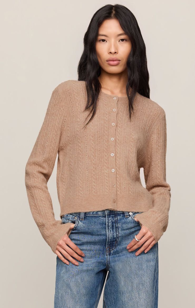 Z Supply / Medina Cable Cardigan / Macaroon