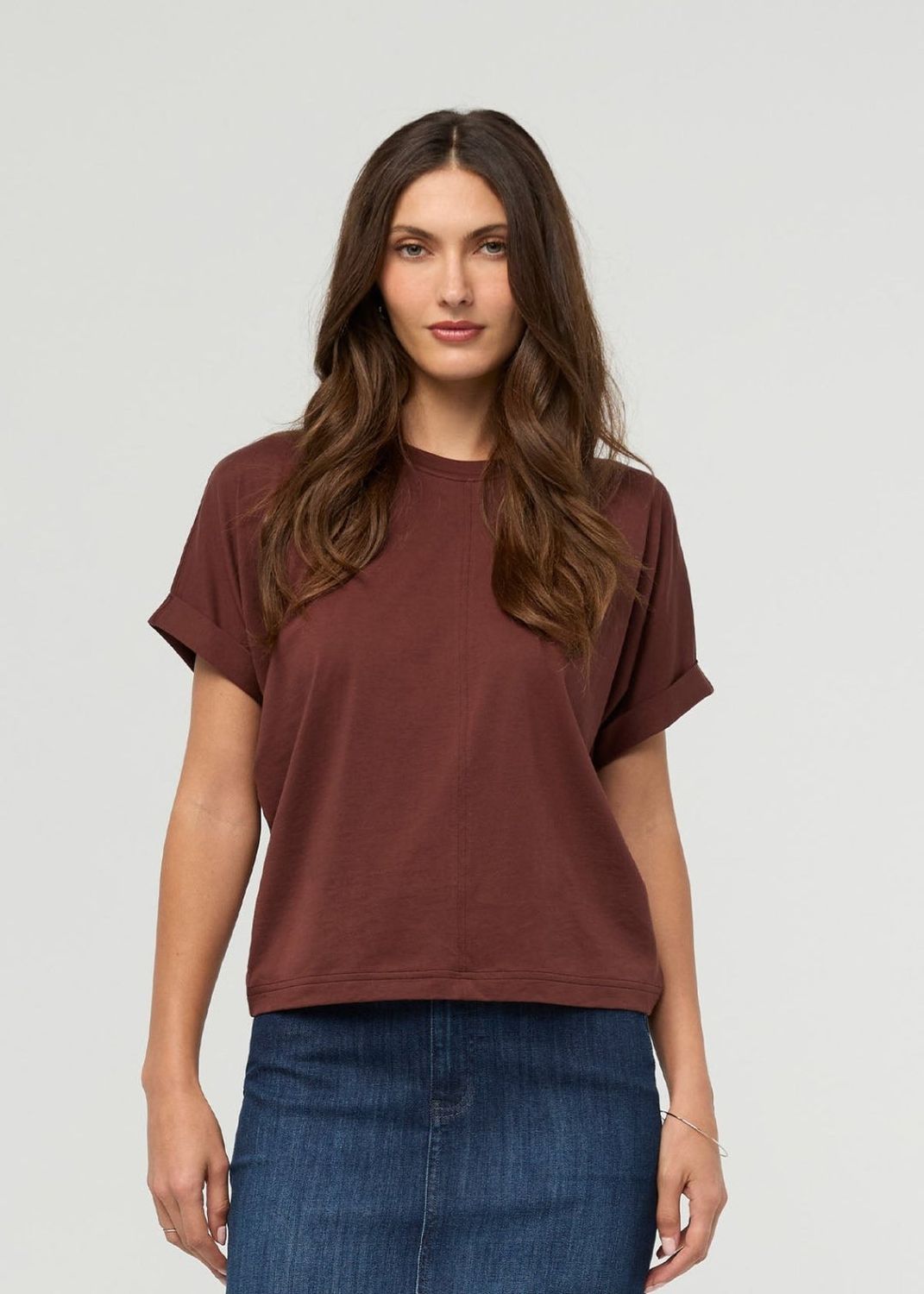 DUER / PurePima Dolman Tee / Chestnut