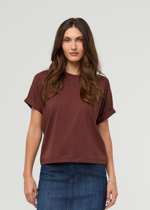 DUER / PurePima Dolman Tee / Chestnut