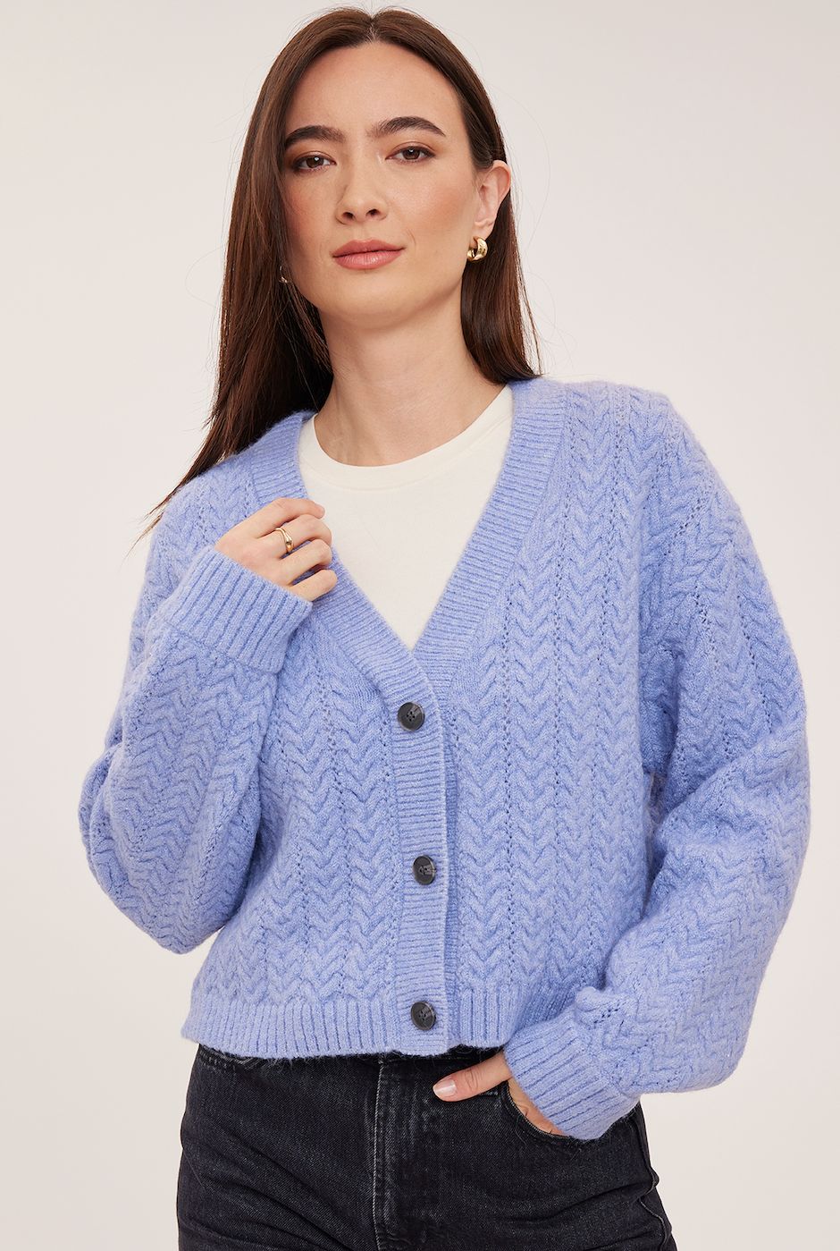 Gentle Fawn / Esme Cardigan / Heather Skyline