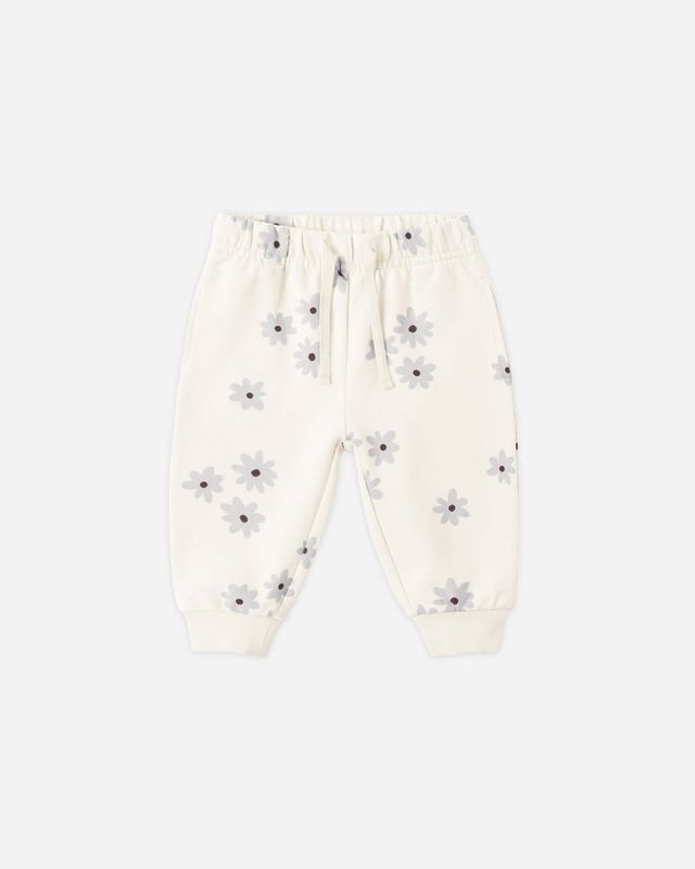 Quincy Mae / Relaxed Fleece Sweatpant / Blue Daisy