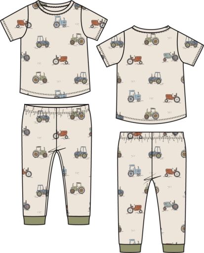 Angel Dear / Short Sleeve Loungewear Set / Future Farmer, Size: 2T