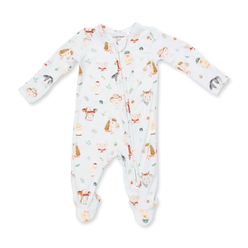 Angel Dear / 2 Way Zipper Footie / Baby Farm Faces