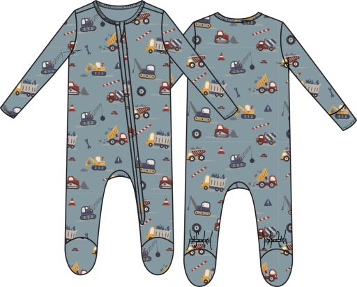 Angel Dear / 2 Way Zipper Footie / Crayon Construction, Size: NB