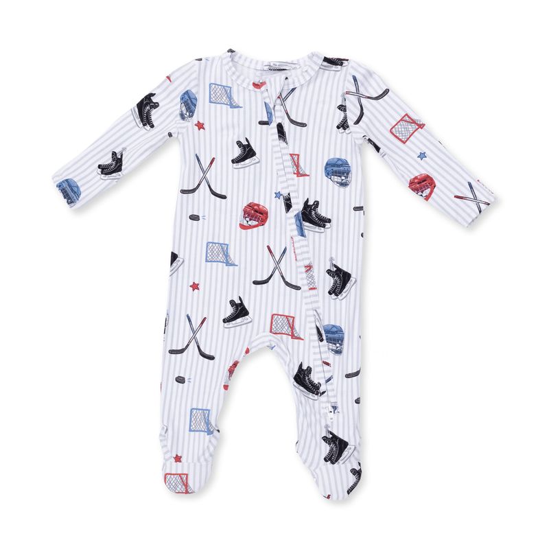 Angel Dear / 2 Way Zipper Footie / Hockey Stripe