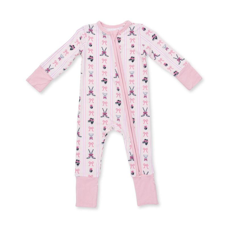 Angel Dear / Convertible Romper / Megan's Bowtiful Hockey Stripe