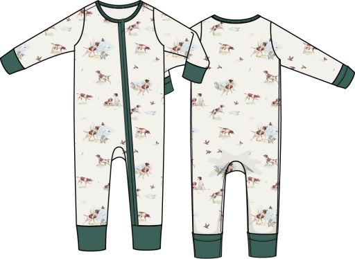 Angel Dear / Convertible Romper / Pointer Pups and Duck Buddies, Size: 6/12M