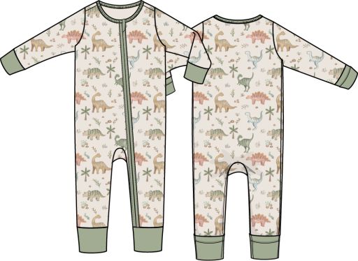 Angel Dear / Convertible Romper Sweet Baby Dinos, Size: 6/12M