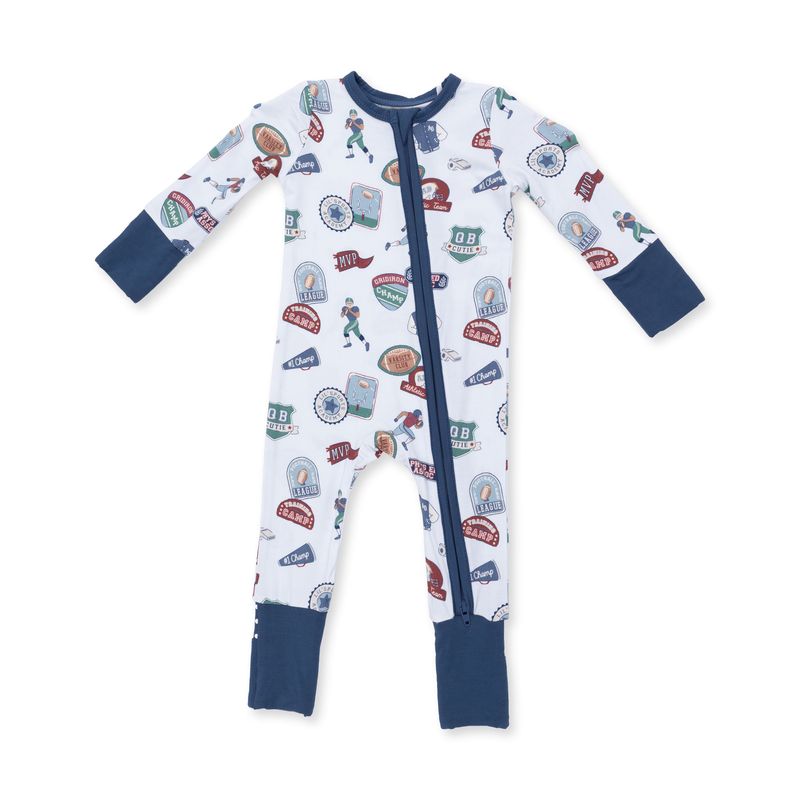 Angel Dear / Convertible Romper / Football Patches