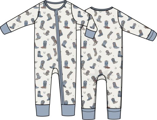 Angel Dear / Convertible Romper/ Buckaroo Boots, Size: 6/12M